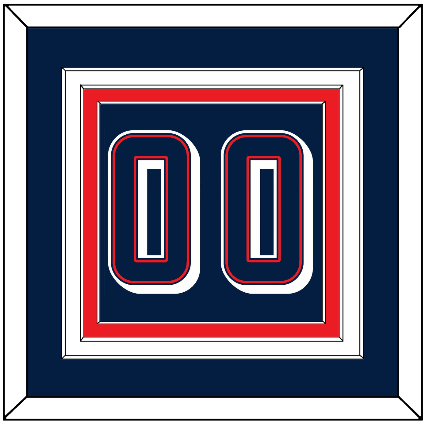 United States Men’s Basketball Number - 2024 Olympics Road Blue - Premier Tier 2