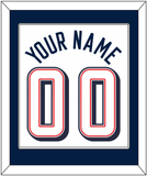 United States Men's Basketball Name & Number (Back) Combined - 2024 Olympics Home White - Single Mat 1