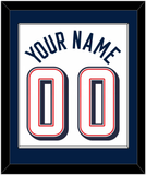 United States Men's Basketball Name & Number (Back) Combined - 2024 Olympics Home White - Single Mat 1