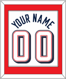 United States Men's Basketball Name & Number (Back) Combined - 2024 Olympics Home White - Single Mat 2