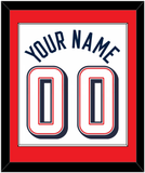 United States Men's Basketball Name & Number (Back) Combined - 2024 Olympics Home White - Single Mat 2