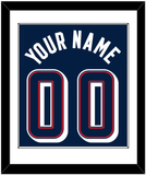 United States Men's Basketball Name & Number (Back) Combined - 2024 Olympics Road Blue - Single Mat 1