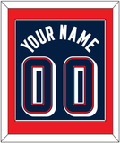 United States Men's Basketball Name & Number (Back) Combined - 2024 Olympics Road Blue - Single Mat 2