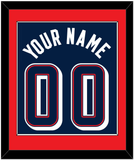 United States Men's Basketball Name & Number (Back) Combined - 2024 Olympics Road Blue - Single Mat 2