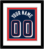 United States Men's Basketball Name & Number (Back) Combined - 2024 Olympics Road Blue - Double Mat 1