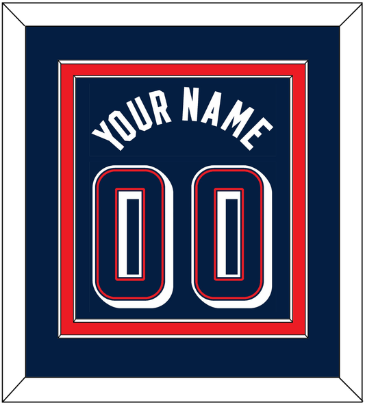 United States Men's Basketball Name & Number (Back) Combined - 2024 Olympics Road Blue - Signature Tier 2