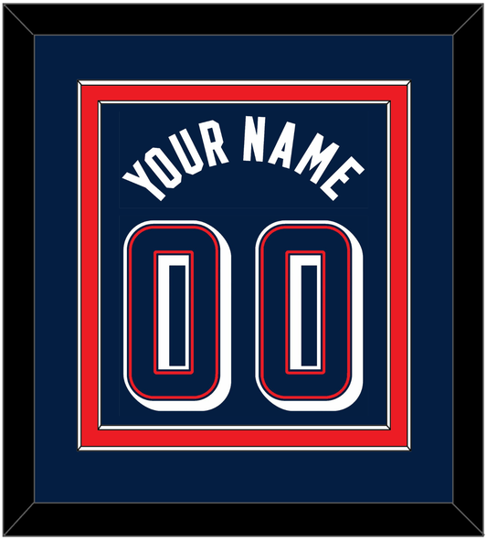 United States Men's Basketball Name & Number (Back) Combined - 2024 Olympics Road Blue - Signature Tier 2