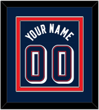 United States Men's Basketball Name & Number (Back) Combined - 2024 Olympics Road Blue - Double Mat 2