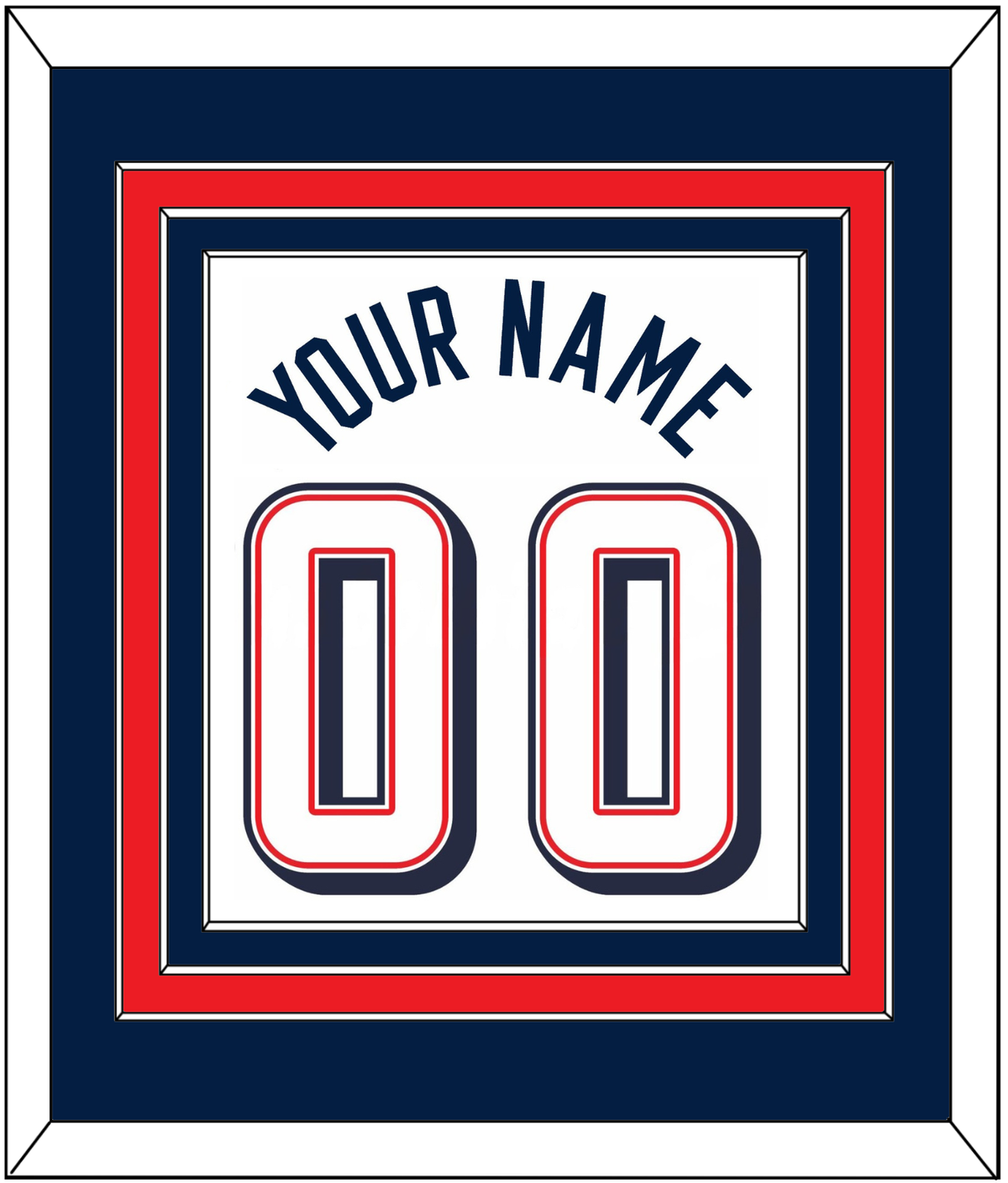 United States Name & Full-Size Number - Combined