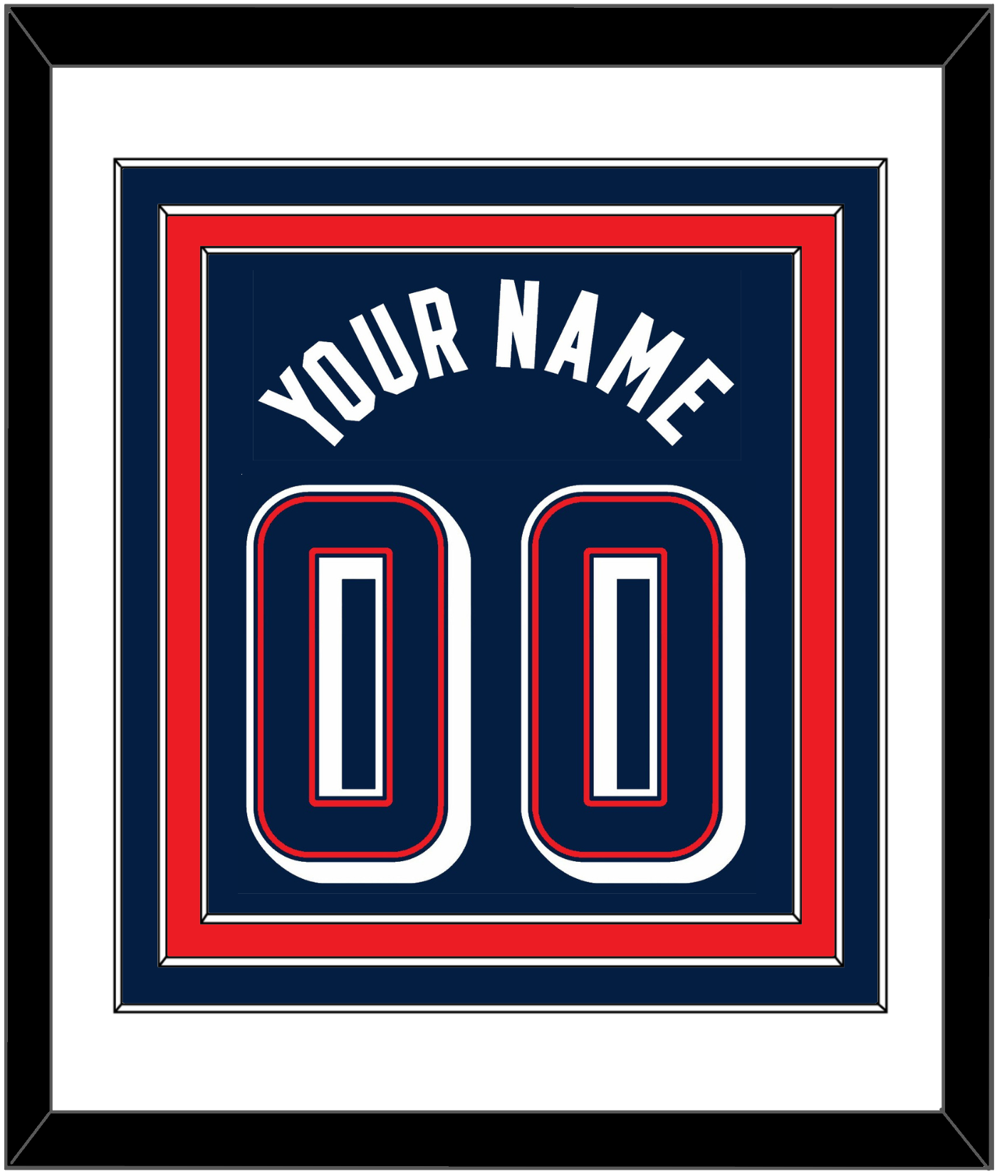 United States Men's Basketball Name & Number (Back) Combined - 2024 Olympics Road Blue - Premier Tier 1