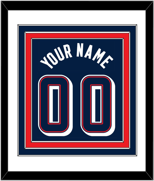 United States Men's Basketball Name & Number (Back) Combined - 2024 Olympics Road Blue - Premier Tier 1