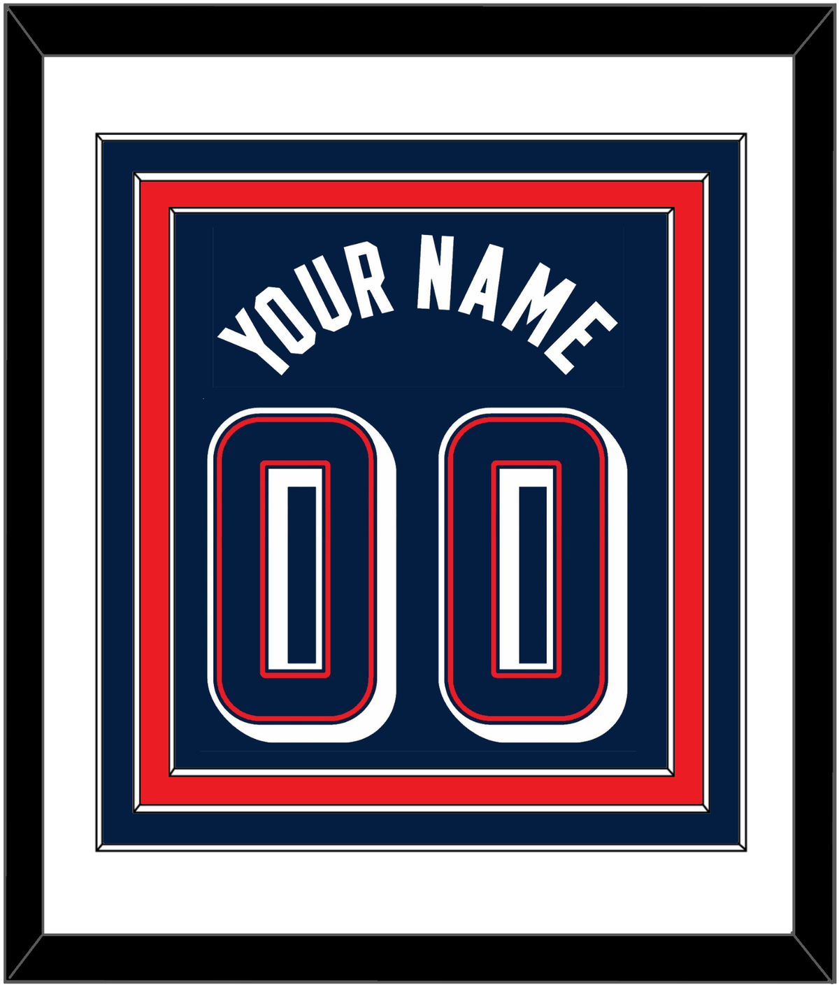 United States Name & Full-Size Number - Combined