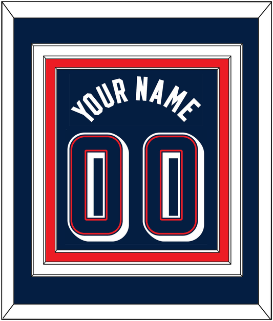 United States Men's Basketball Name & Number (Back) Combined - 2024 Olympics Road Blue - Premier Tier 2