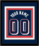 United States Men's Basketball Name & Number (Back) Combined - 2024 Olympics Road Blue - Triple Mat 2