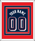United States Men's Basketball Name & Number (Back) Combined - 2024 Olympics Road Blue - Triple Mat 3
