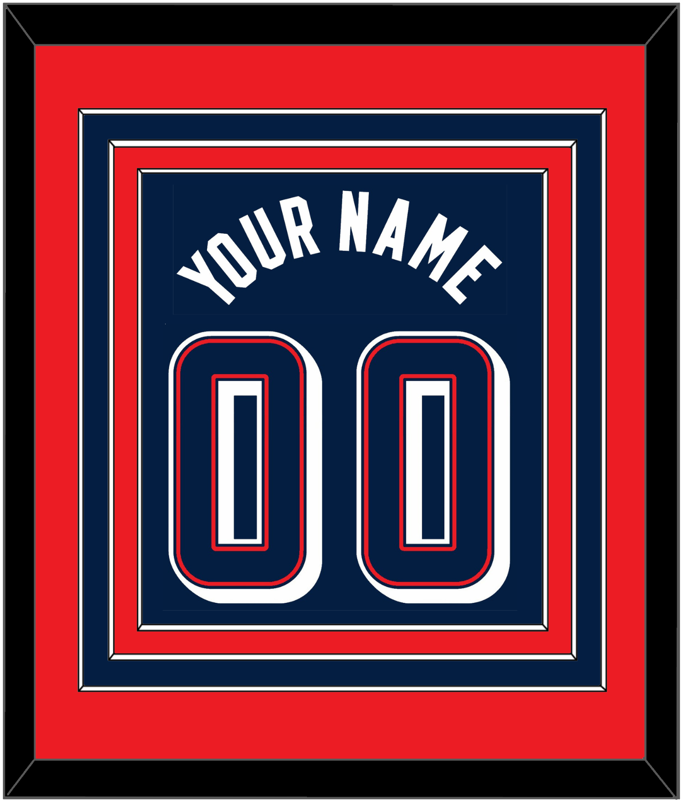 United States Men's Basketball Name & Number (Back) Combined - 2024 Olympics Road Blue - Premier Tier 3