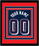 United States Men's Basketball Name & Number (Back) Combined - 2024 Olympics Road Blue - Triple Mat 3