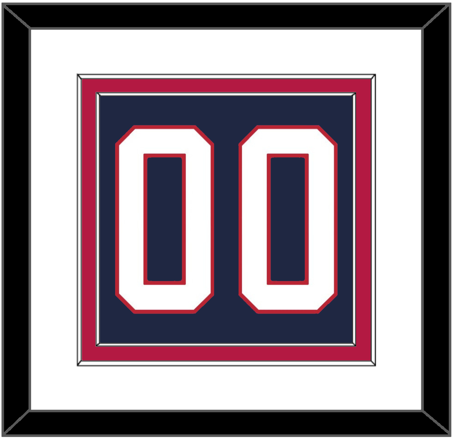 United States Men’s Hockey Number - 2002 Olympics Road Blue - Signature Tier 1