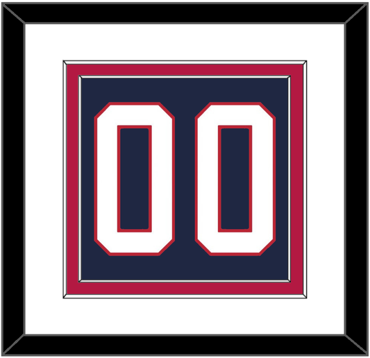 United States Men’s Hockey Number - 2002 Olympics Road Blue - Signature Tier 1