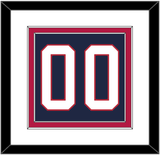 United States Men’s Hockey Number - 2002 Olympics Road Blue - Double Mat 1