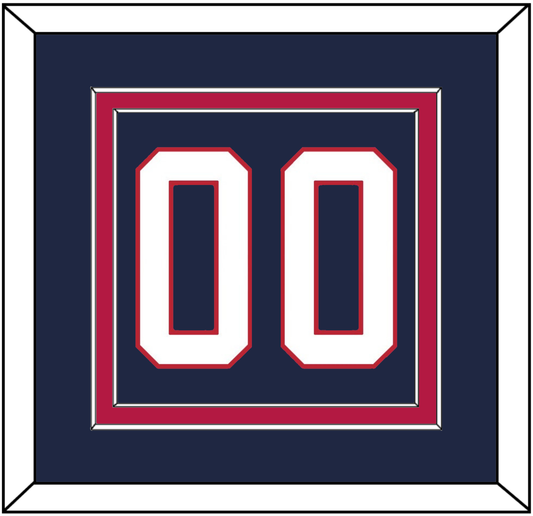 United States Men’s Hockey Number - 2002 Olympics Road Blue - Signature Tier 2