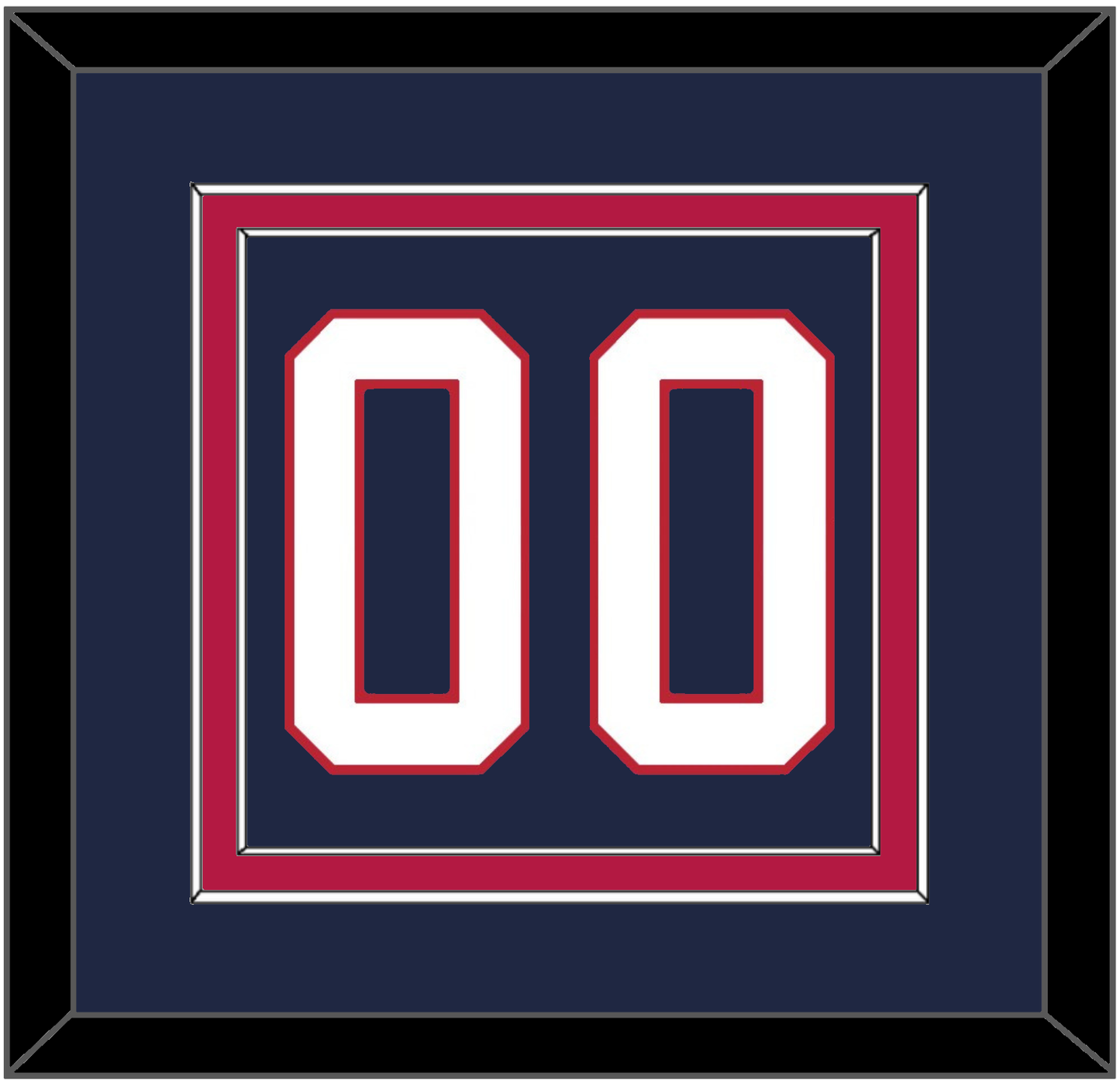 United States Men’s Hockey Number - 2002 Olympics Road Blue - Signature Tier 2