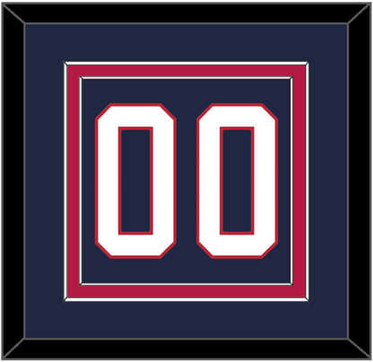 United States Men’s Hockey Number - 2002 Olympics Road Blue - Signature Tier 2