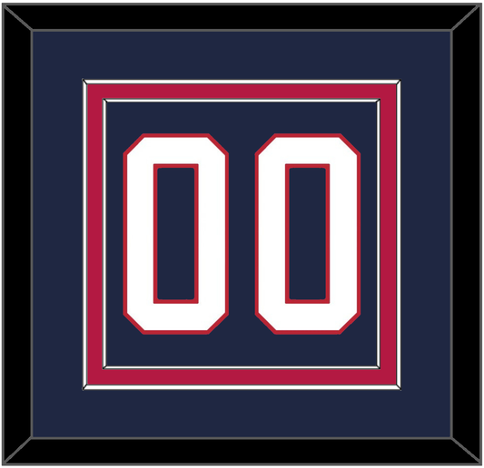 United States Men’s Hockey Number - 2002 Olympics Road Blue - Signature Tier 2