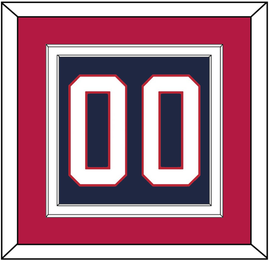 United States Men’s Hockey Number - 2002 Olympics Road Blue - Signature Tier 3