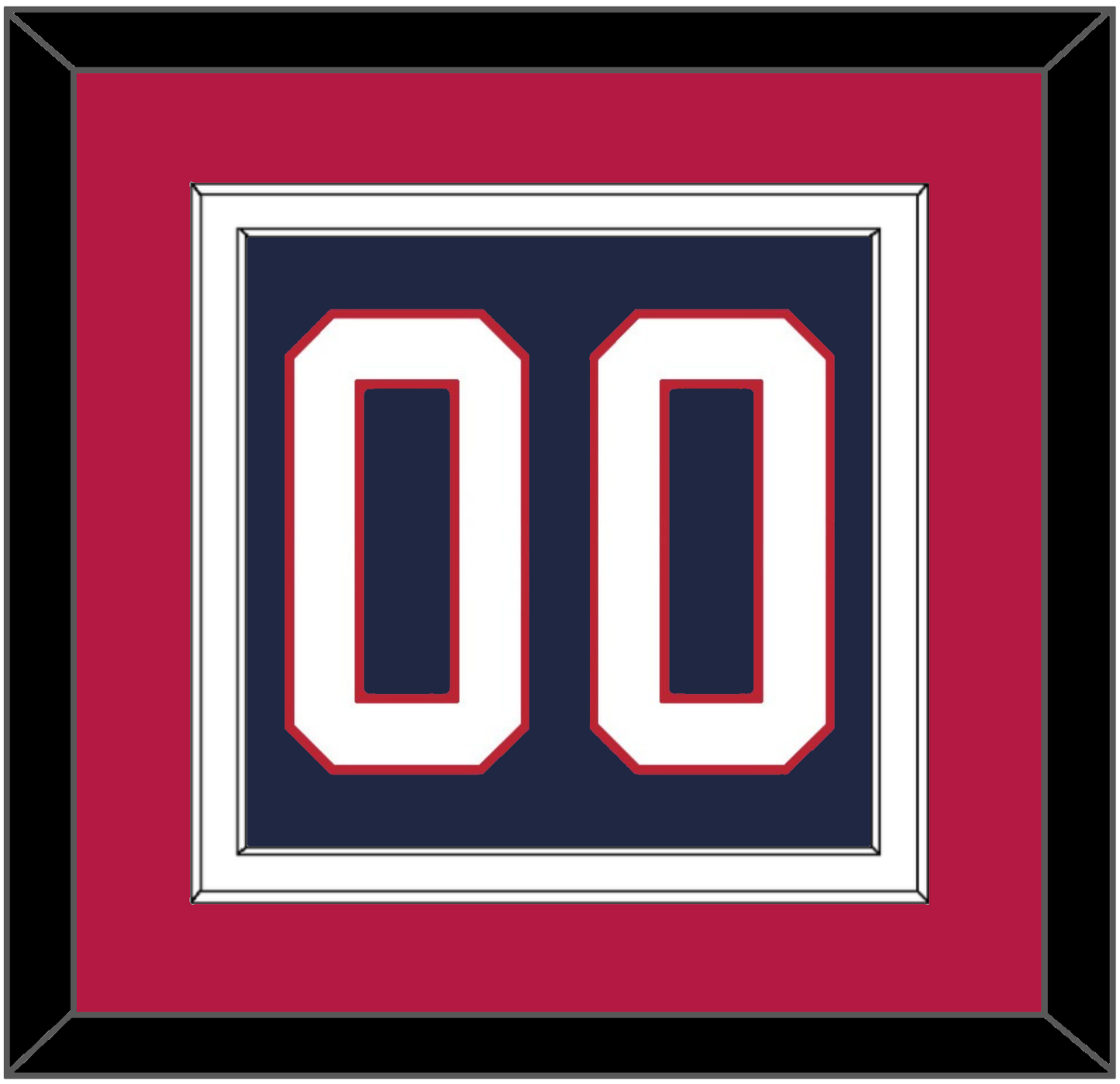 United States Men’s Hockey Number - 2002 Olympics Road Blue - Signature Tier 3