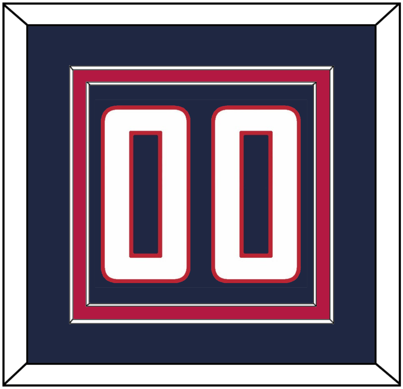 United States Men’s Hockey Number - 2014 Olympics Road Blue - Signature Tier 2