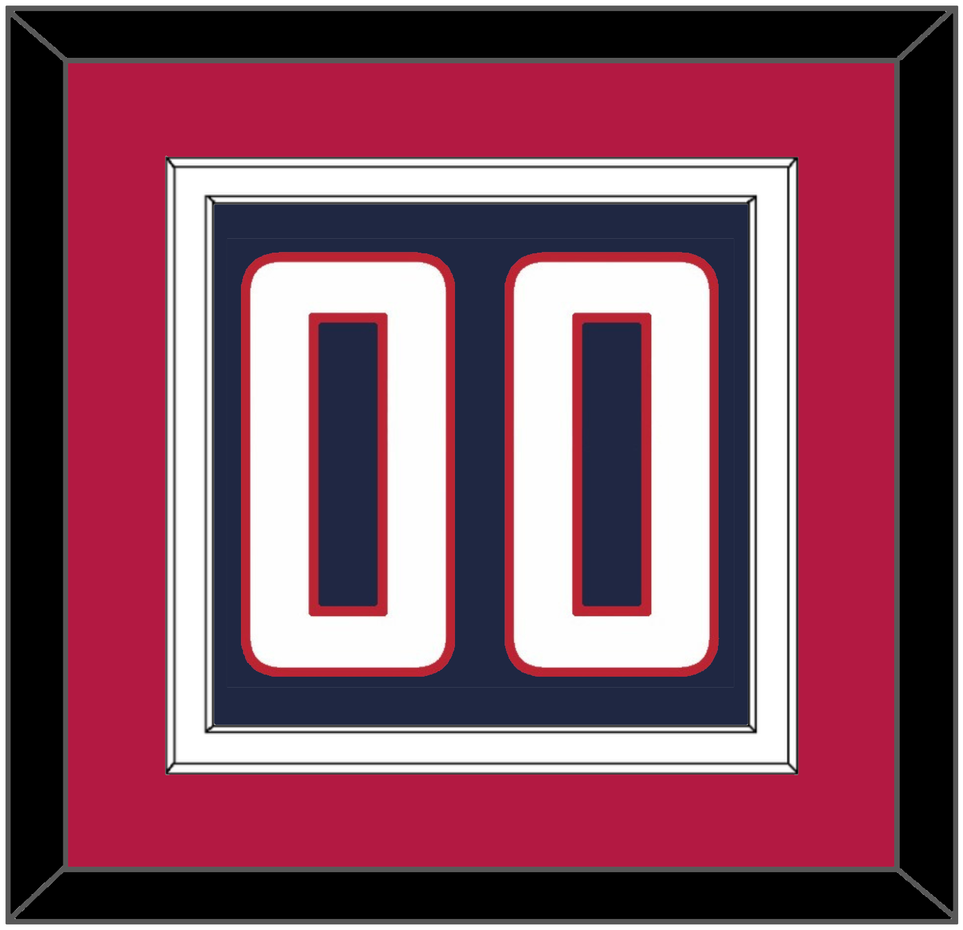 United States Men’s Hockey Number - 2014 Olympics Road Blue - Signature Tier 3