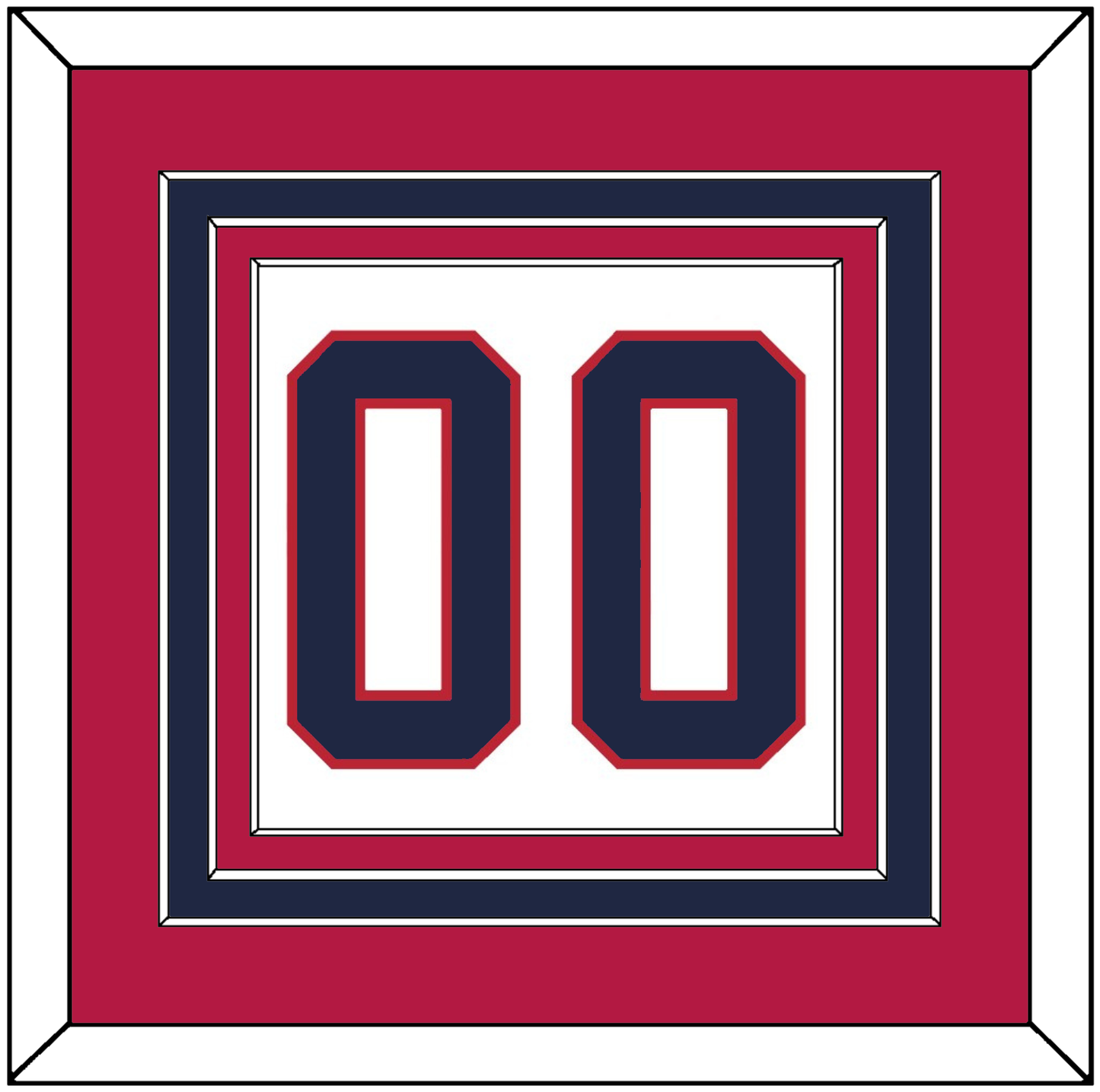 United States Men’s Hockey Number - 2002 Olympics Home White - Premier Tier 3