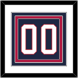 United States Men’s Hockey Number - 2002 Olympics Road Blue - Triple Mat 1