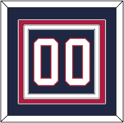 United States Men’s Hockey Number - 2002 Olympics Road Blue - Premier Tier 2