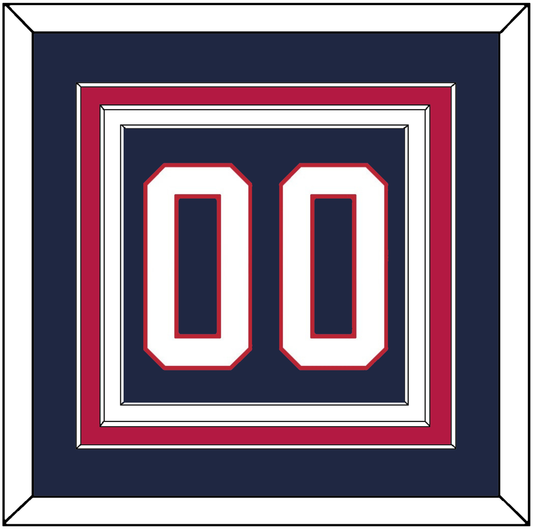 United States Men’s Hockey Number - 2002 Olympics Road Blue - Premier Tier 2