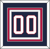 United States Men’s Hockey Number - 2002 Olympics Road Blue - Triple Mat 2