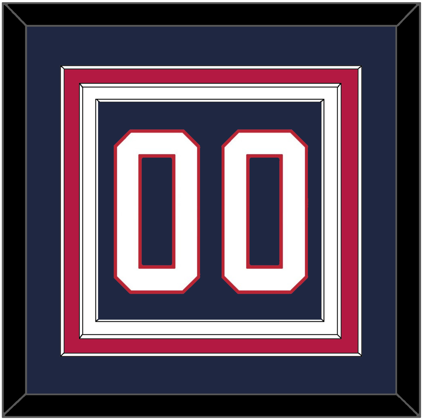 United States Men’s Hockey Number - 2002 Olympics Road Blue - Premier Tier 2
