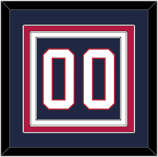 United States Men’s Hockey Number - 2002 Olympics Road Blue - Premier Tier 2