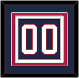 United States Men’s Hockey Number - 2002 Olympics Road Blue - Triple Mat 2