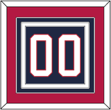 United States Men’s Hockey Number - 2002 Olympics Road Blue - Triple Mat 3