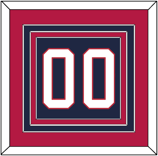 United States Men’s Hockey Number - 2002 Olympics Road Blue - Premier Tier 4