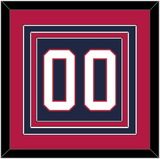 United States Men’s Hockey Number - 2002 Olympics Road Blue - Triple Mat 4