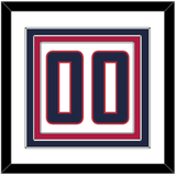 United States Men’s Hockey Number - 2014 Olympics Home White - Triple Mat 1