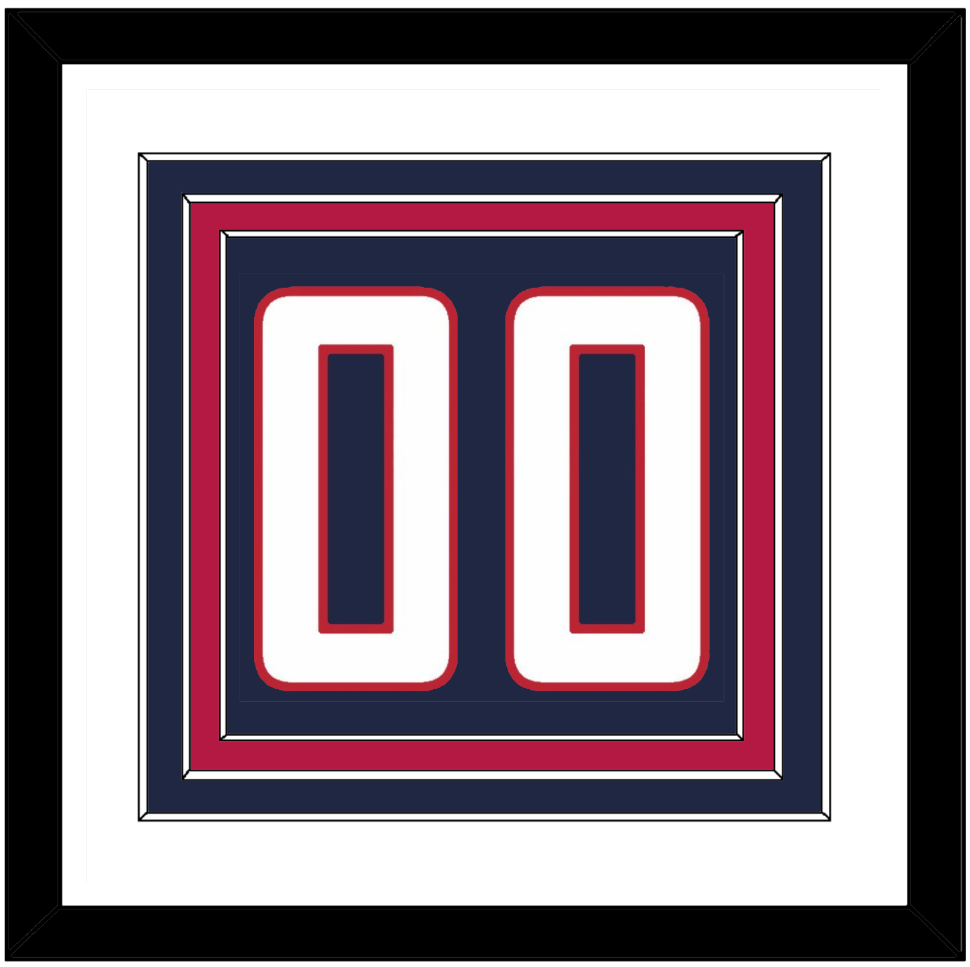 United States Men’s Hockey Number - 2010 Olympics Road Blue - Premier Tier 1