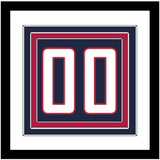 United States Men’s Hockey Number - 2014 Olympics Road Blue - Triple Mat 1