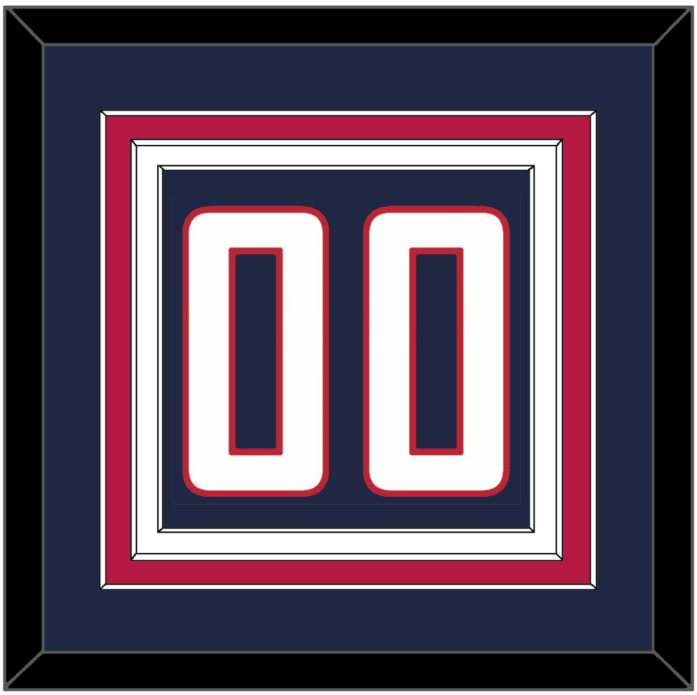 United States Men’s Hockey Number - 2014 Olympics Road Blue - Premier Tier 2
