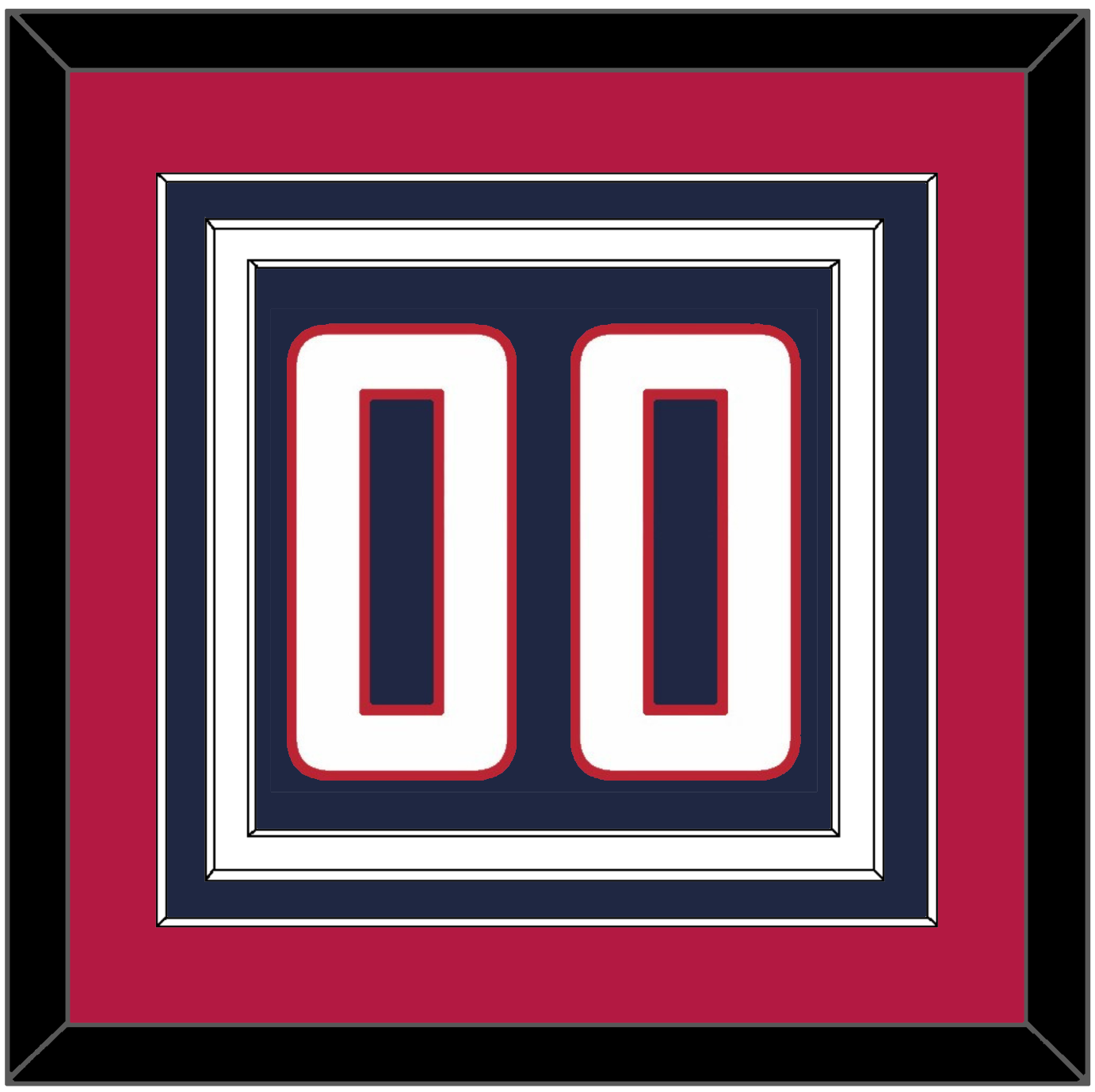 United States Men’s Hockey Number - 2010 Olympics Road Blue - Premier Tier 3