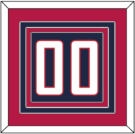 United States Men’s Hockey Number - 2014 Olympics Road Blue - Premier Tier 4