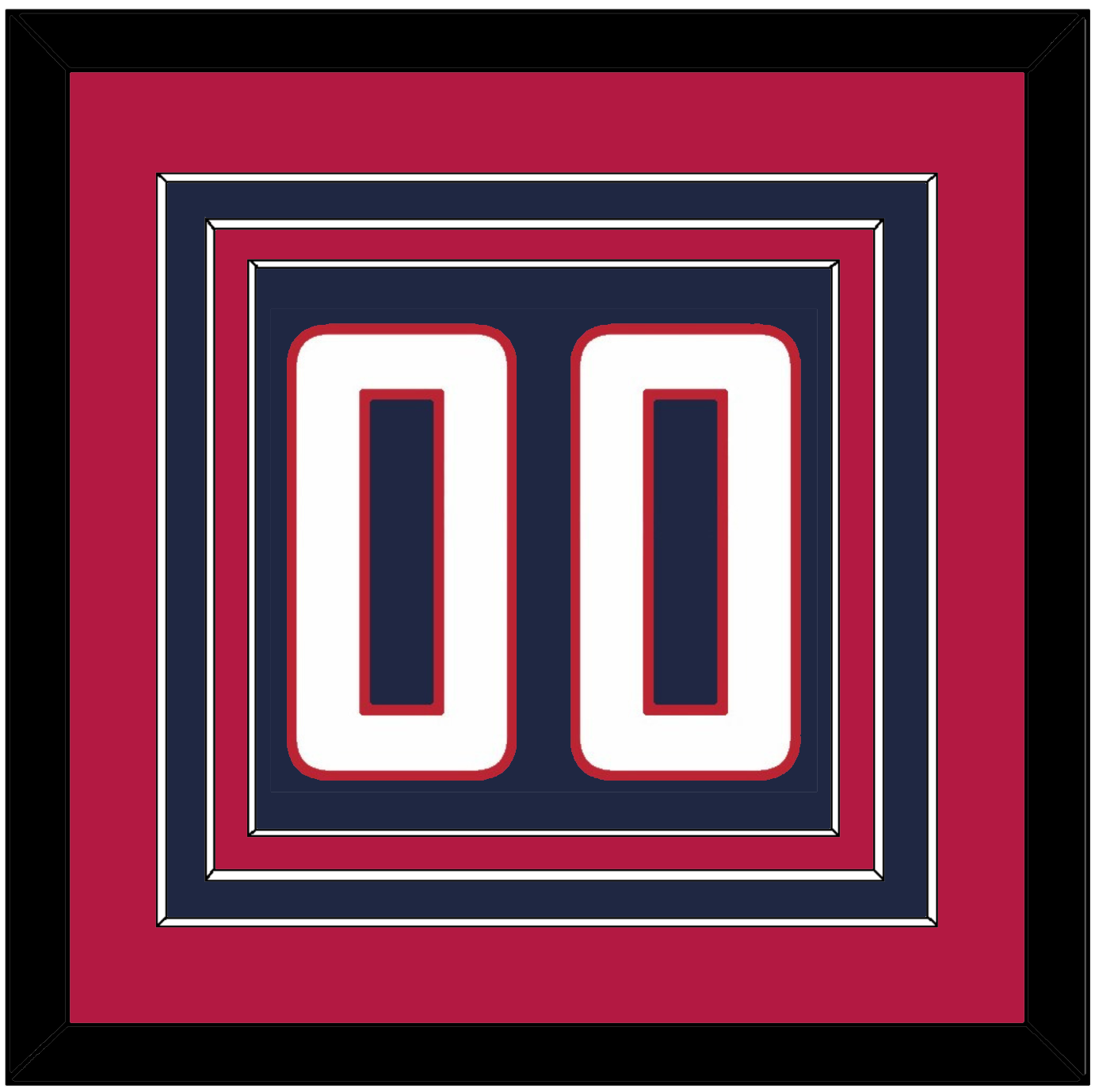 United States Men’s Hockey Number - 2010 Olympics Road Blue - Premier Tier 4
